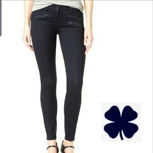 Lucky Brand black moto zip pocket jeans sz 2/26
